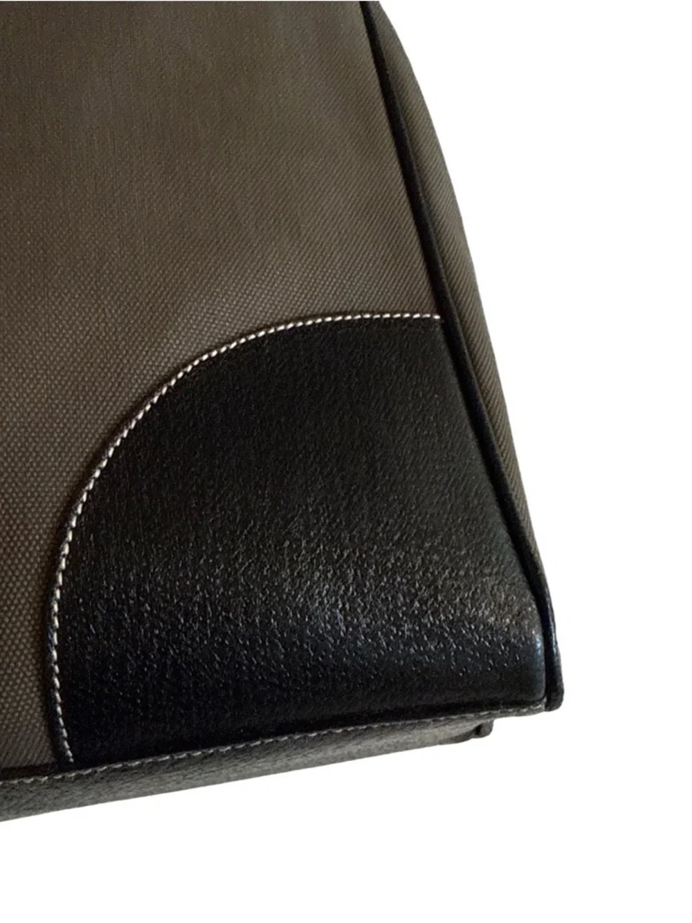 Prada Leather Tote Bag Brown Black Shoulder Bag Medium Everyday Luxury Handbag